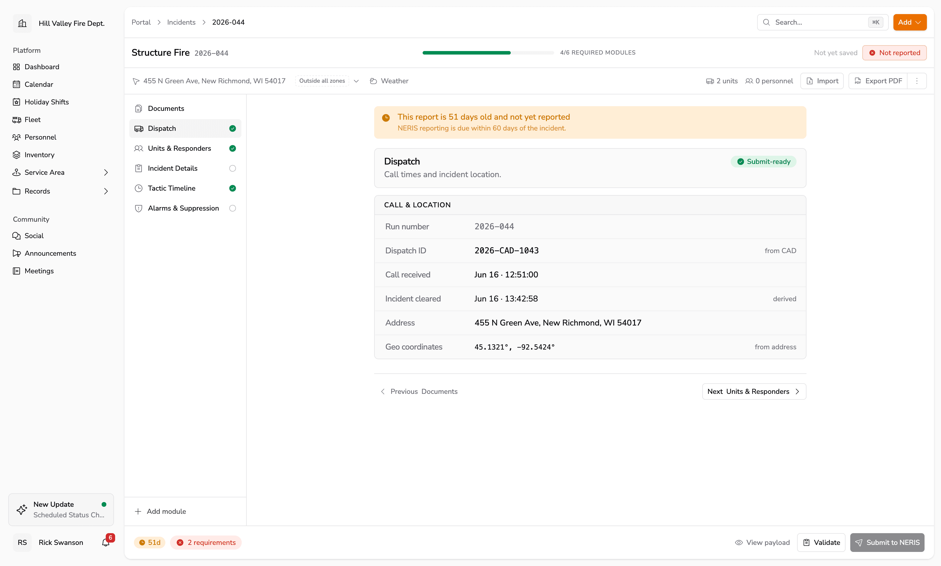 NERIS, built in, and Data Exchange Compatible.